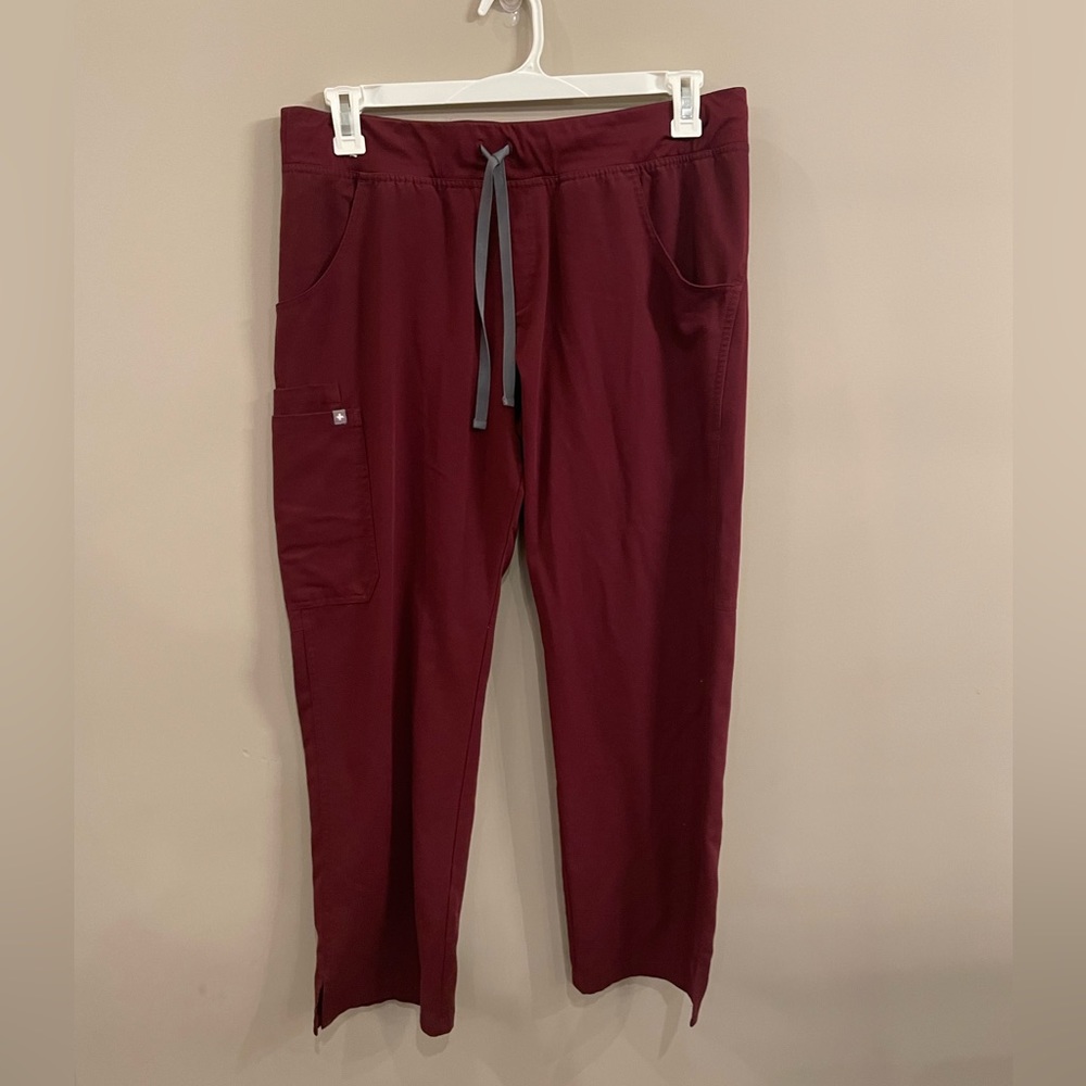 Figs burgundy pants